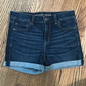 American Eagle Outfitters Blue Jean midi Shorts size 8
